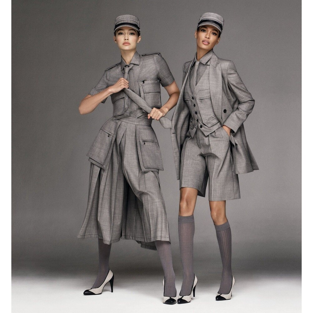 MAX MARA 2-piece Wool Twill Shirt & Culotte Pant Set, IT 40, US 4, NEW
